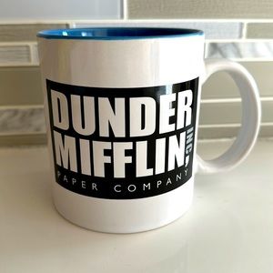 The Office Dunder Mifflin Inc. logo & mission statement 20 oz white ceramic mug